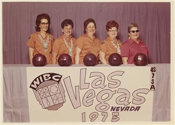 (WOMENS INTERNATIONAL BOWLING CONGRESS) A mini-archive including 46 colorful all-American photographs chronicling various womens team